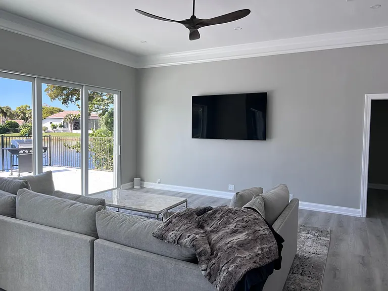 Living area off of kitchen