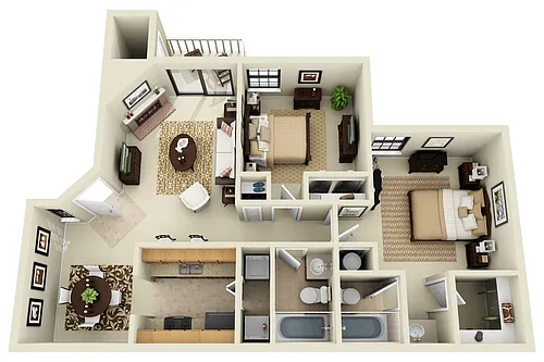 Floor plan Davenport - 2x2