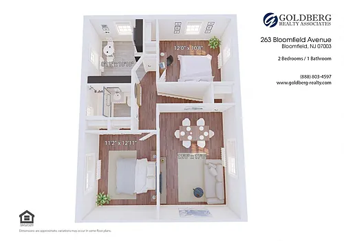 Floor plan Two Bedroom