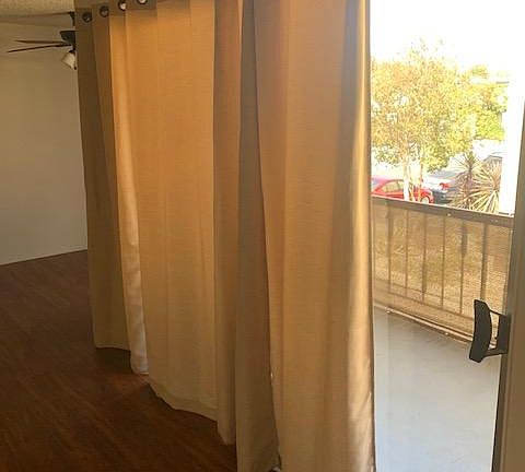 sliding glass door to balcony