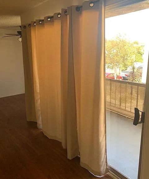 sliding glass door to balcony