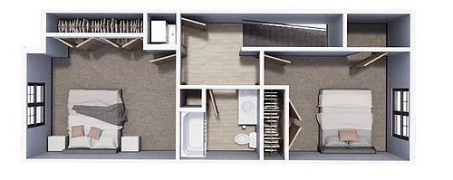 Floor plan 3 Bed 2 Bath 2 Level