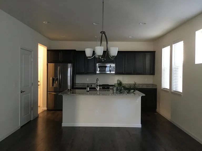 Open kitchen, sink in island