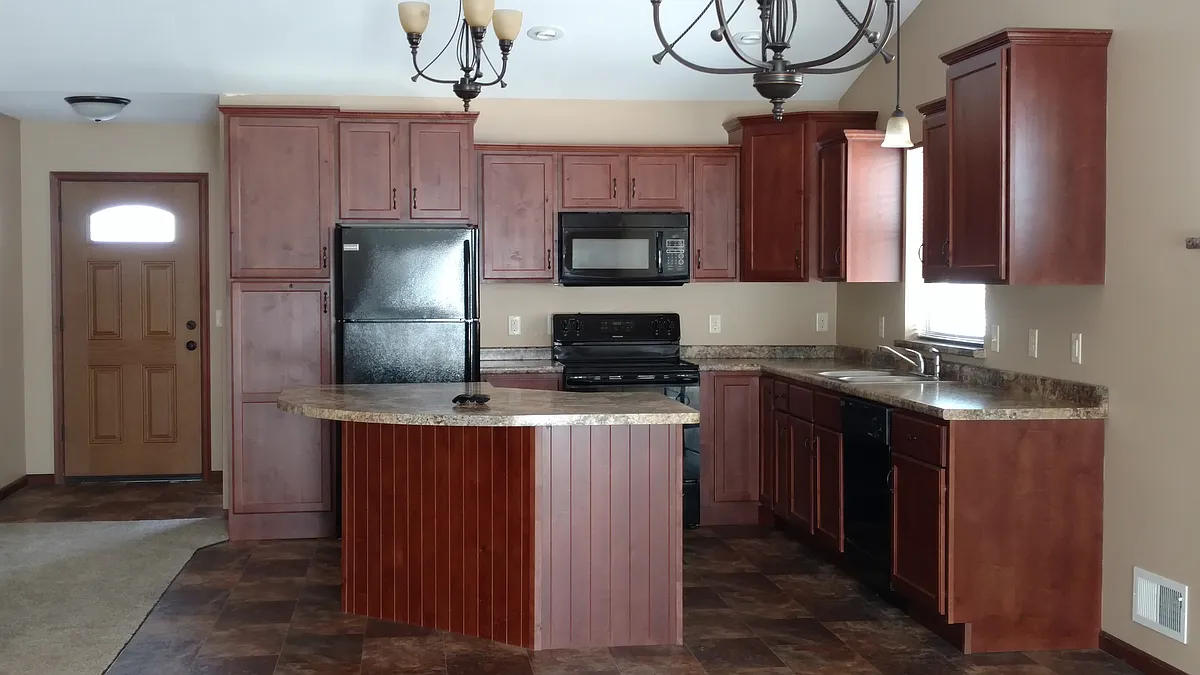 Kitchen, No texture on island cabinets Flooring will be new - 1890 Ladbrook Ln