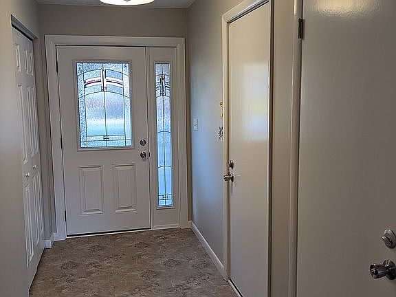 Front door and garage door