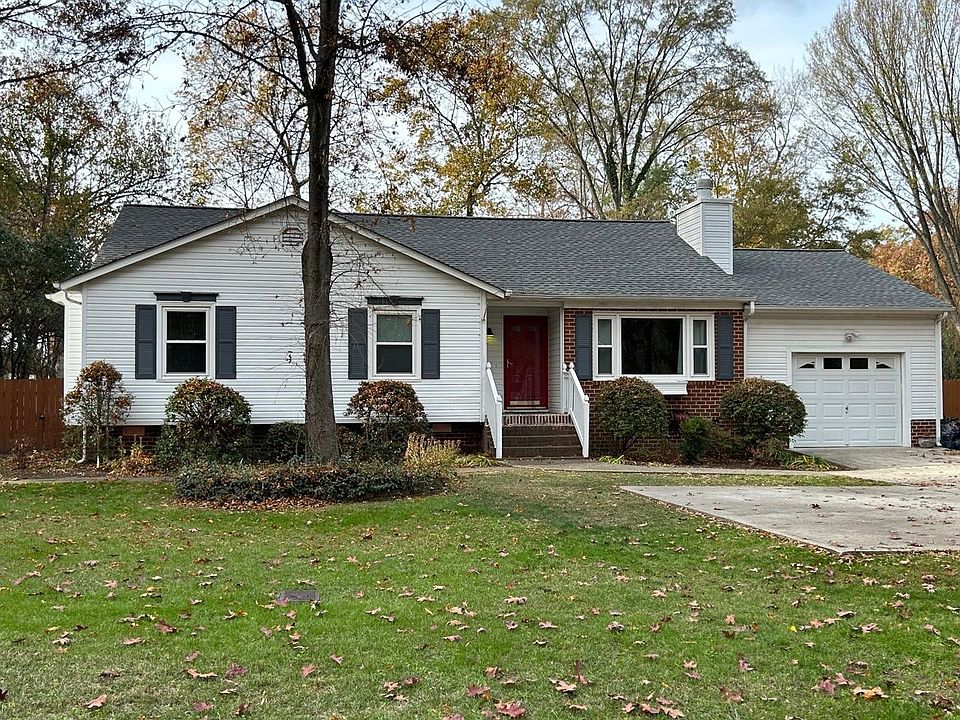 Large driveway, attached garage
