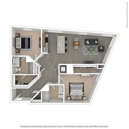 Floor plan C07 - 2 bed/2 bath