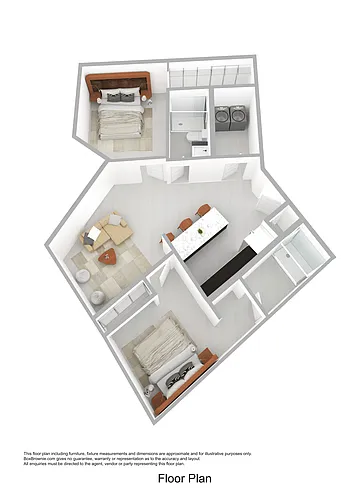 Floor plan 2 Bedroom 2 Bathroom No Patio