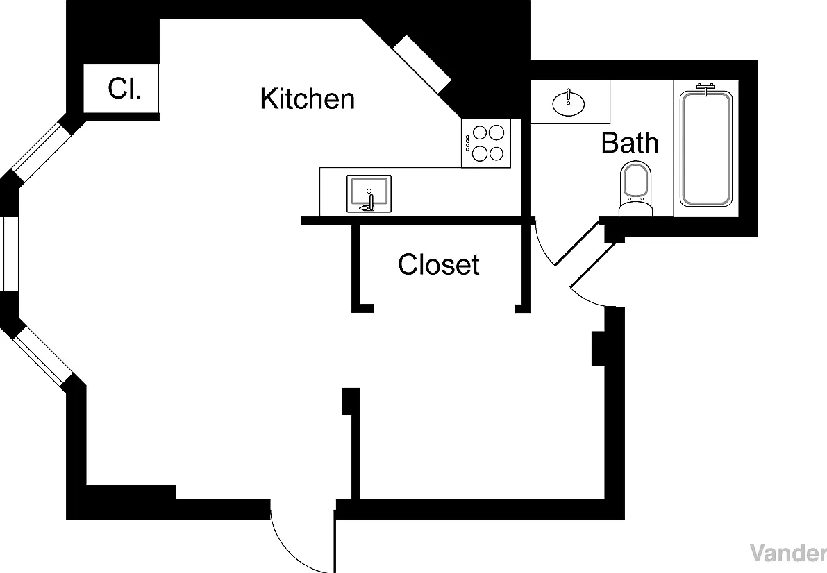 Studio, 500 sqft, $1,050 — Photo 2