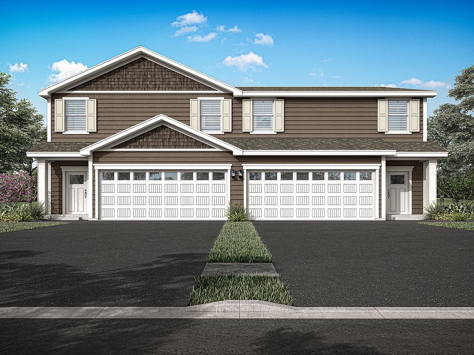 The Howard is a beautiful two story home with siding.