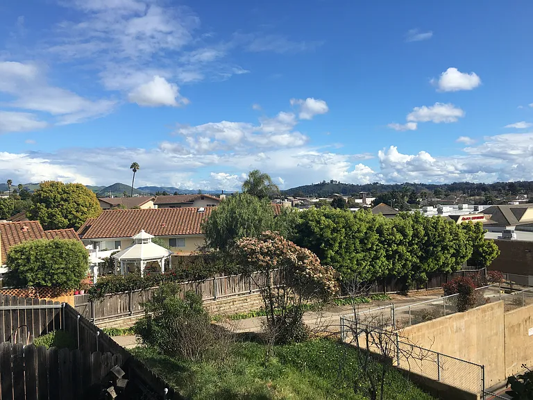 View from the balcony of the Arroyo Grande Mesa and surrounding hills.