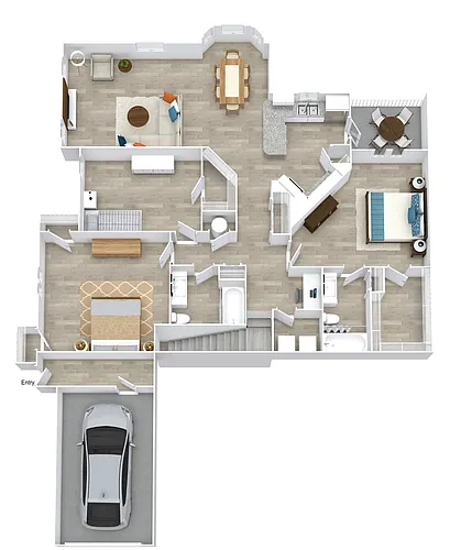 Floor plan C1 Upper w Garage