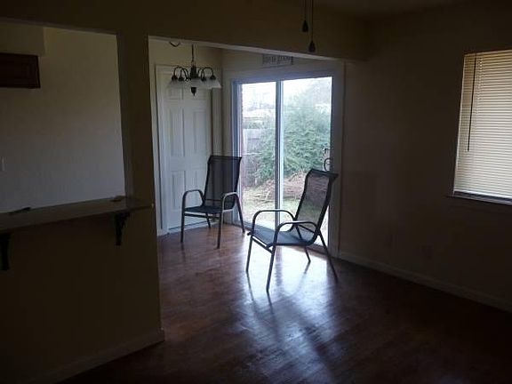 Dining area with doors  to patio