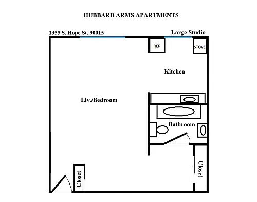 Floor plan Studio Large