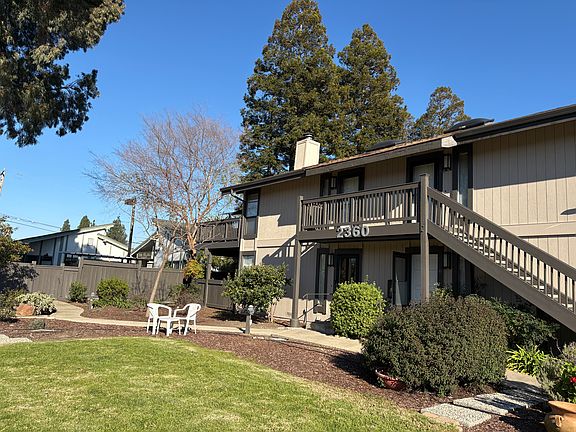 Lower-level unit in recently painted Grayson Terrace Complex.