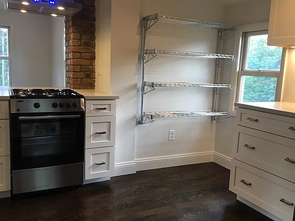 Stainless steel commercial grade shelving for added storage