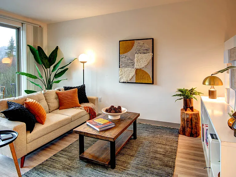 Living Room with Hard Surface Flooring