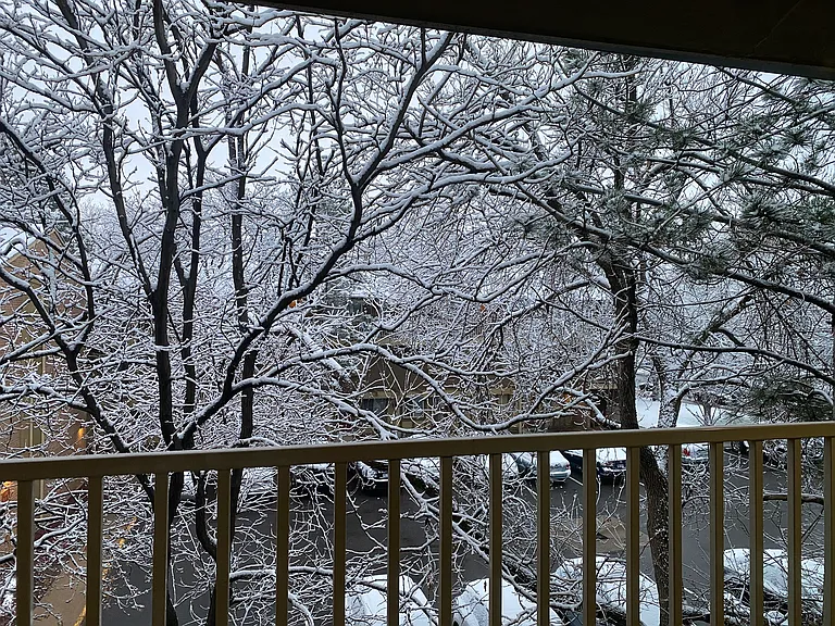 view from balcony, onsite parking