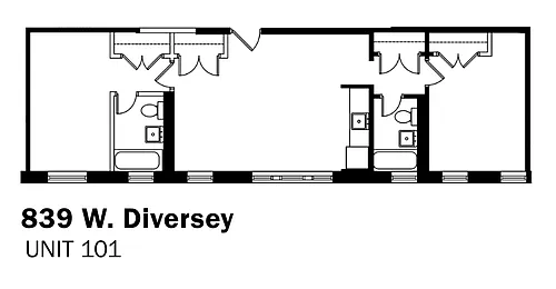 Floor plan 2bd/2b 101