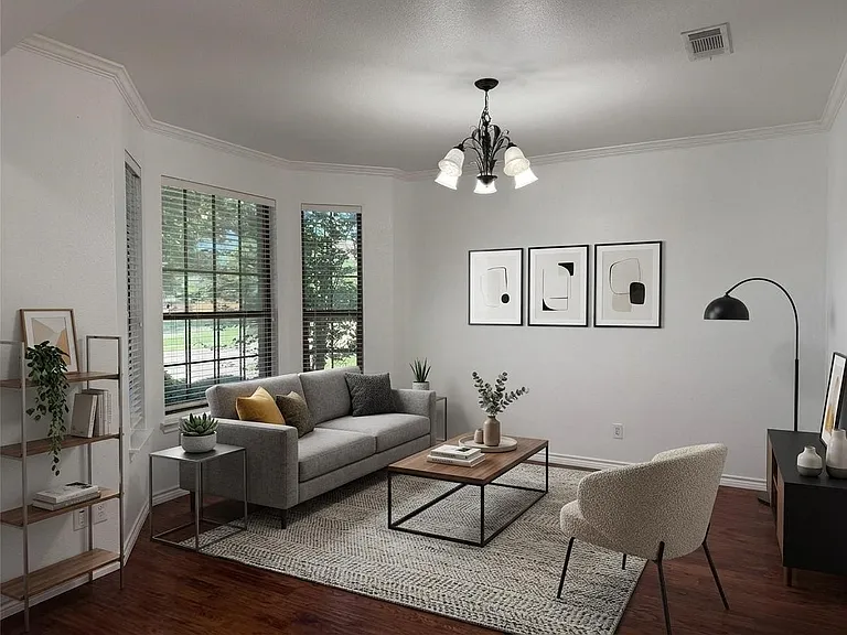 Virtually Staged. Or a cozy second living room.