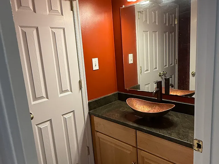 Half bath on living floor