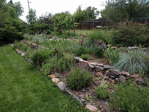 Terraced flower beds