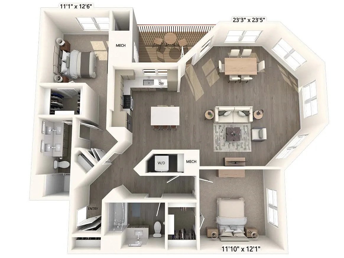 Floor plan B15B