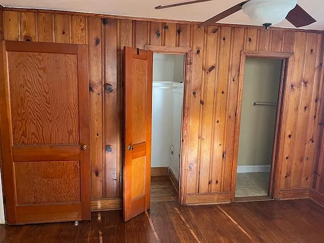 Door on left is the entrance into Master Bedroom. Center door is a roomy little storage closet. Door on Right is entrance to bathroom.