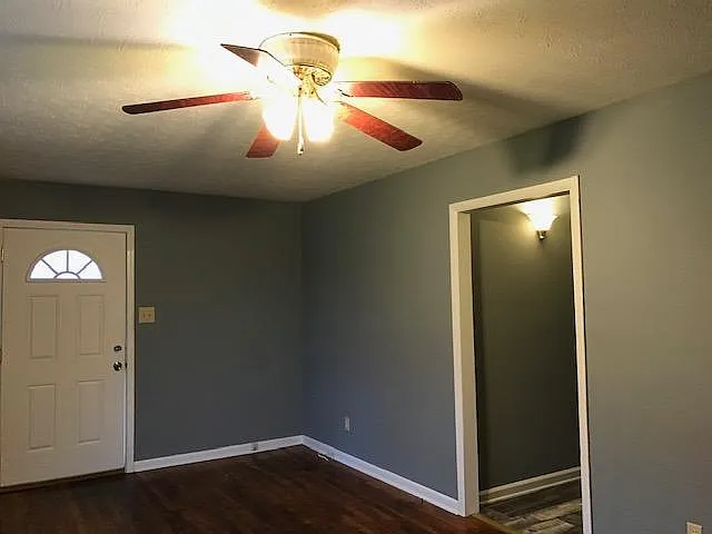Living Room. Doorway to Kitchen, dinning and bedroom areas.