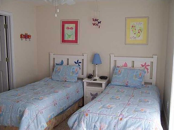 Bedroom overlooking pond