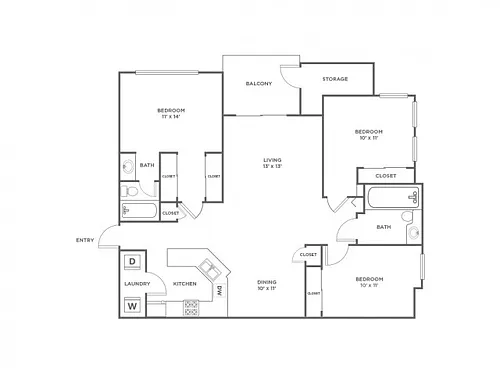 Floor plan C1 - Classic
