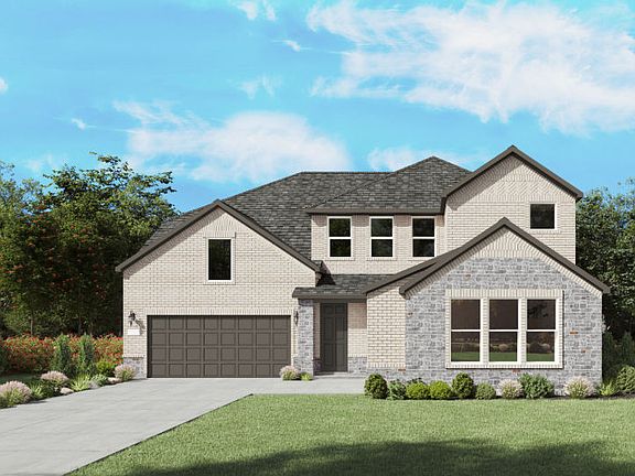 The Gillett, a two-story new home design shown with home exterior LS 201 model representation
