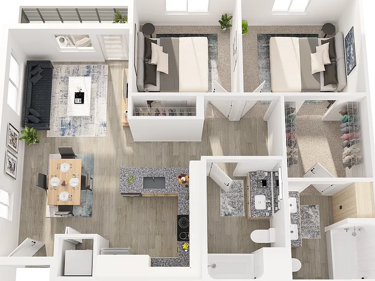 2E Floor Plan - 3D 2E Floor Plan - 3D
