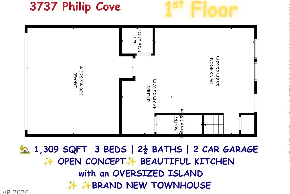 3 bed, 2.5 bath, 1309 sqft, $2,000 — Photo 3