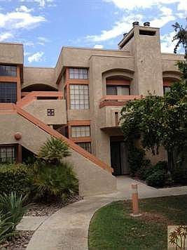 Ground level view of front of unit (on upper level)