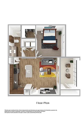 Floor plan One-Bedroom (A1)