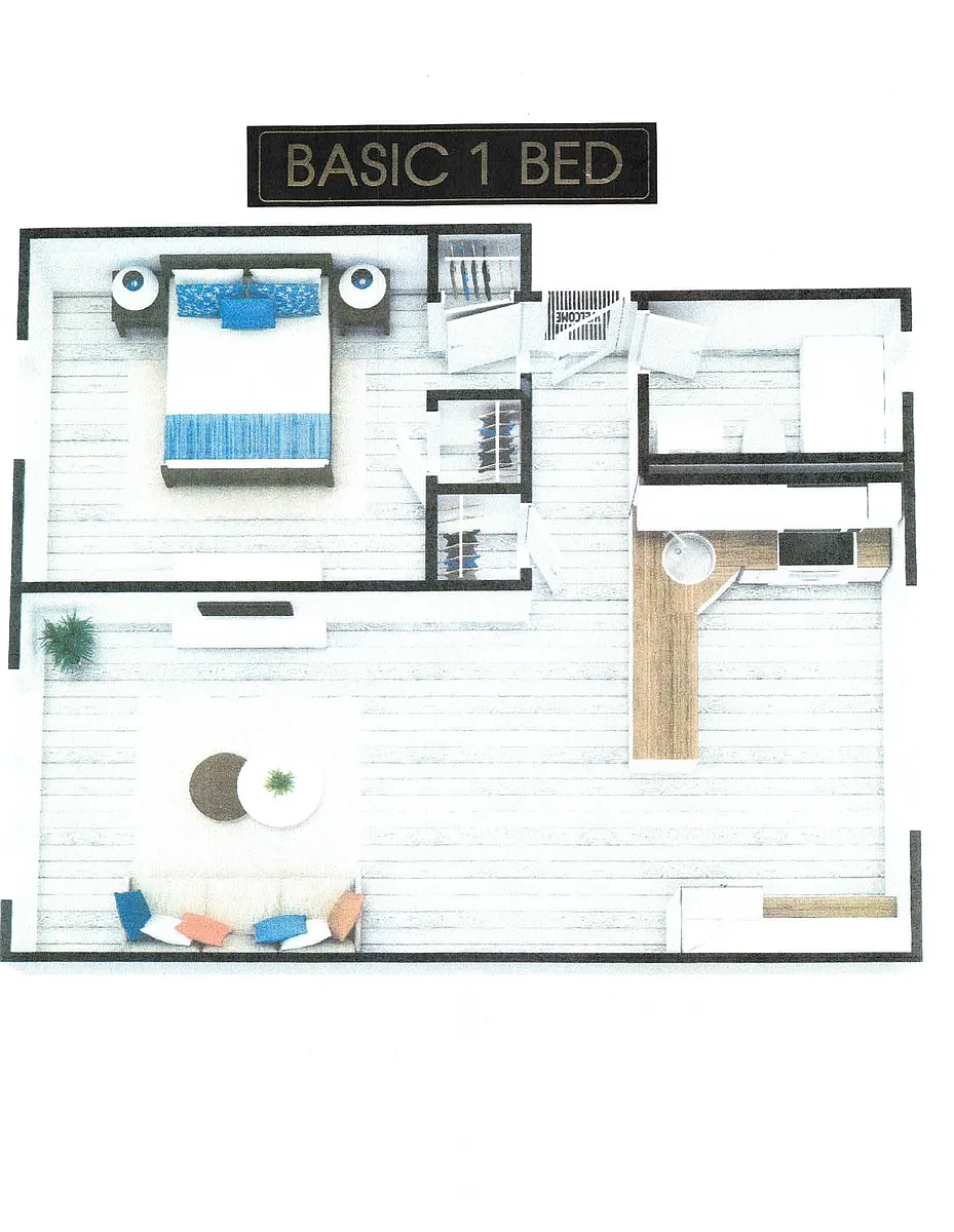 Floor plan Standard 1 Bedroom