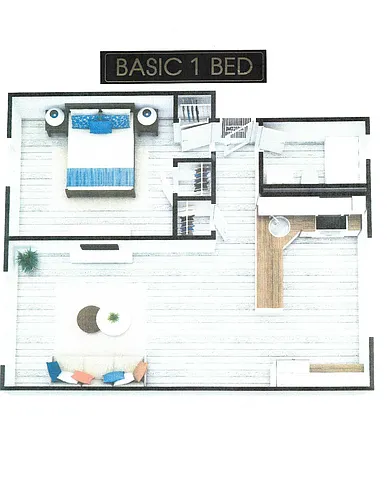 Floor plan Standard 1 Bedroom