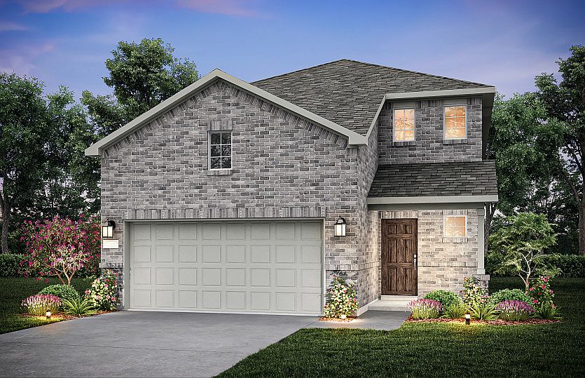 The Monroe, a 2-story new construction home showing Home Exterior LS201 Model representation
