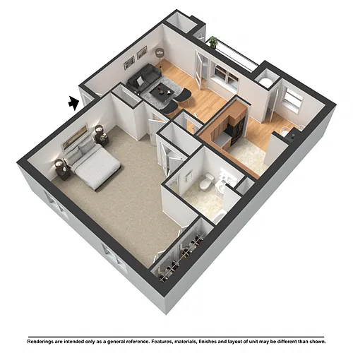 Floor plan 1 Bedroom