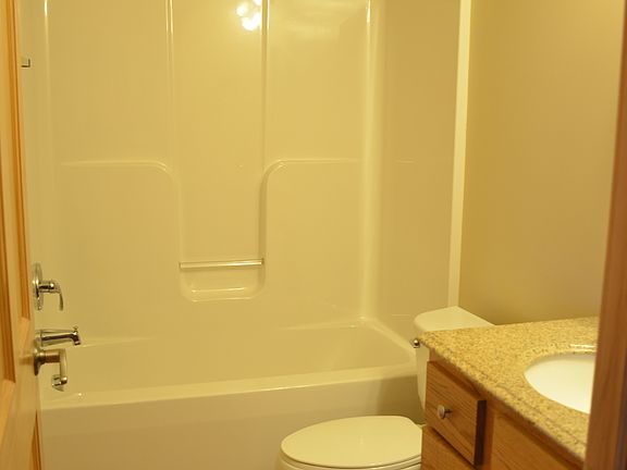 Bathroom with granite countertop