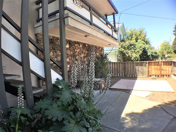 The front yard patio
