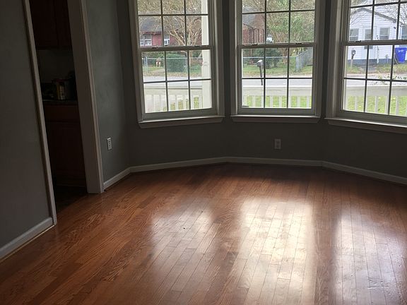 Dining room with bay window.