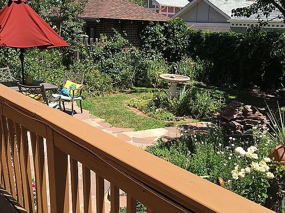 shared deck in back yard