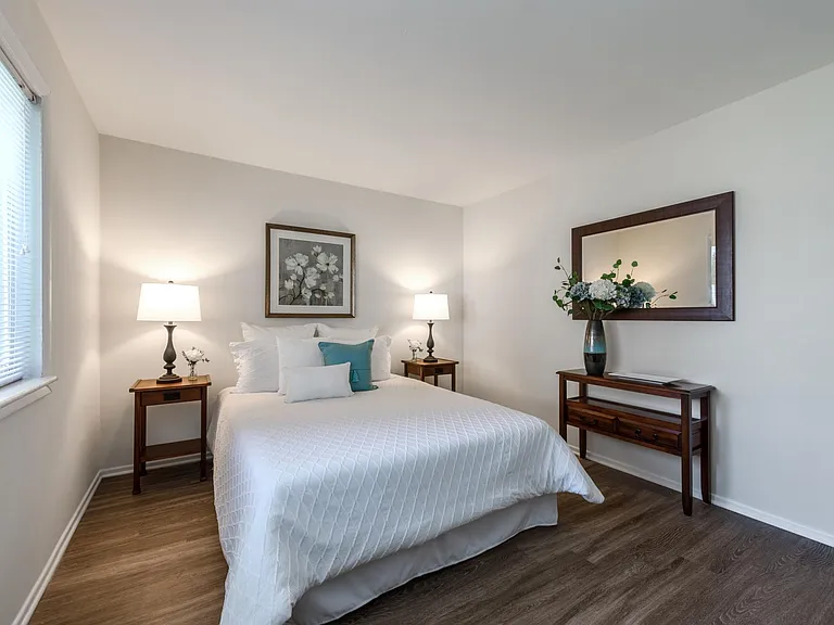 Walk-in closets available in primary apartment bedrooms.