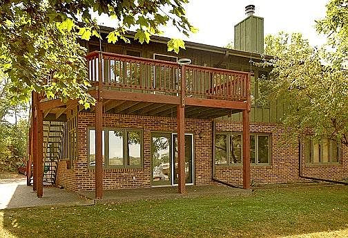 Lakeside view of the property