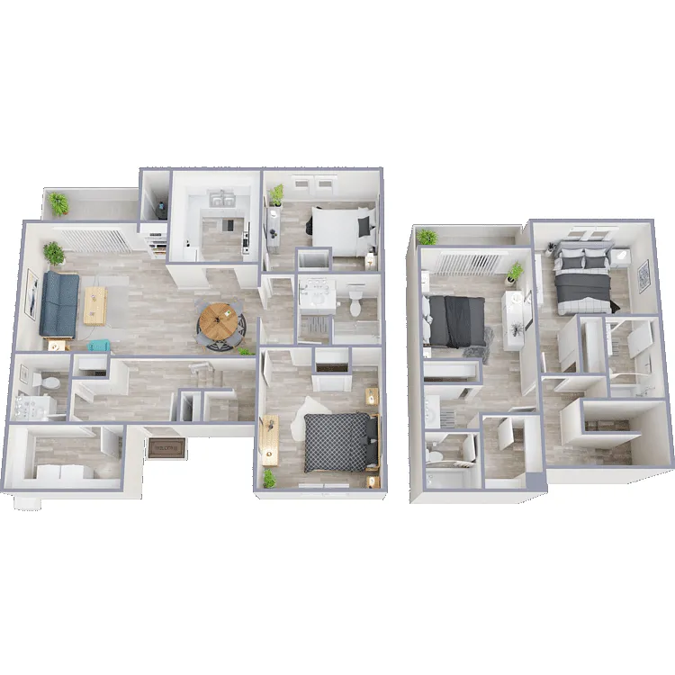 Floor plan 4 Bed 3.5 Bath TH