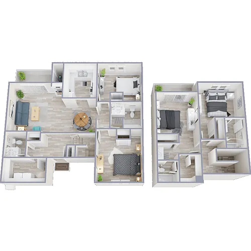 Floor plan 4 Bed 3.5 Bath TH