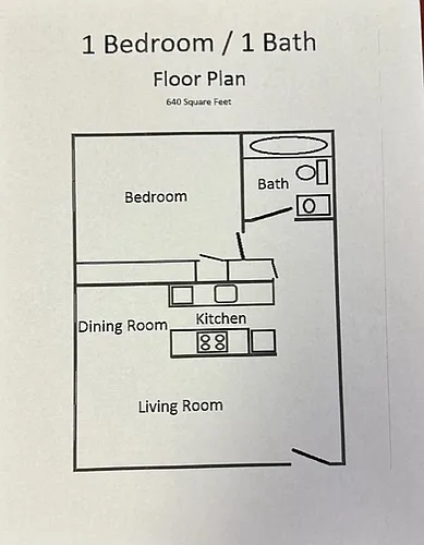 Floor plan One bedroom