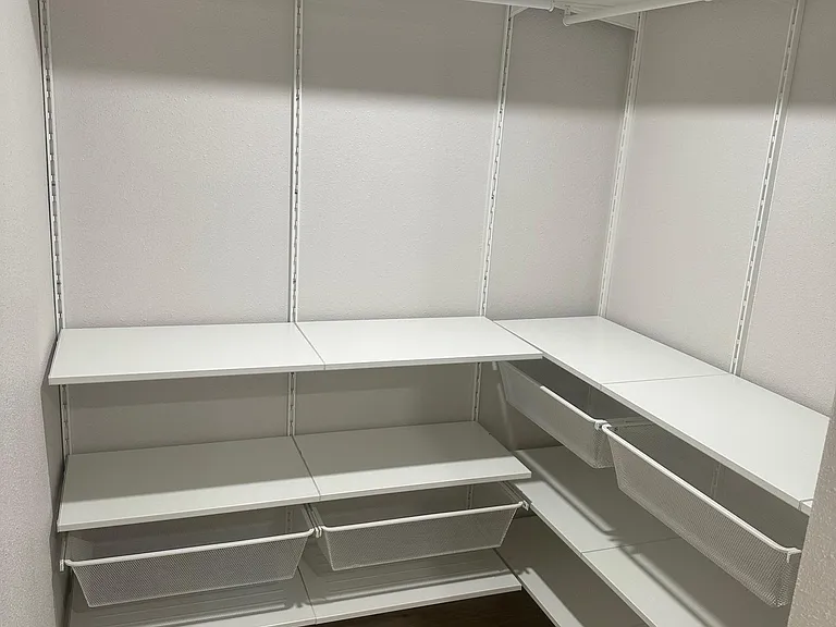 Spacious walk in closet